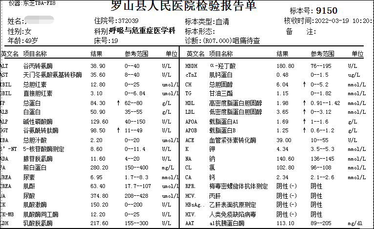 甲功三項檢測報告尿常規檢測報告血常規檢測報告患者相關檢測報告如下